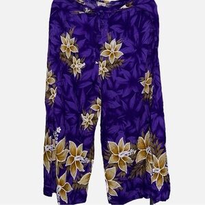 Unity Trading Purple Hawaiian Tie Wrap Pants